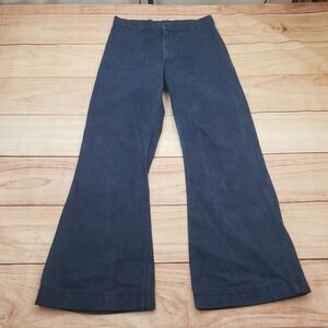 Vintage Coastal Industries Jeans Mens 33x29 Blue FR Utility Flare Navy Denim